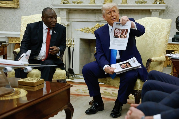 President Trump Meets With South African President Cyril Ramaphosa At The White House 