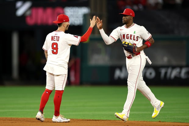Miami Marlins v Los Angeles Angels 