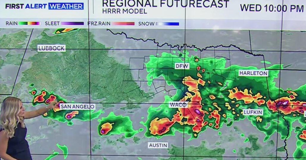 A few storms are possible in North Texas Wednesday - CBS Texas