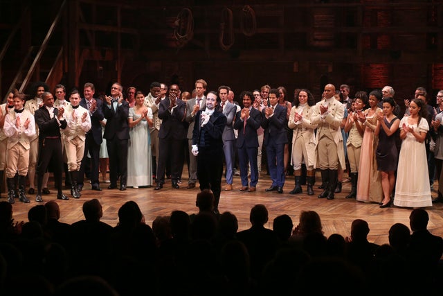 "Hamilton" Broadway Opening Night - Arrivals And Curtain Call 