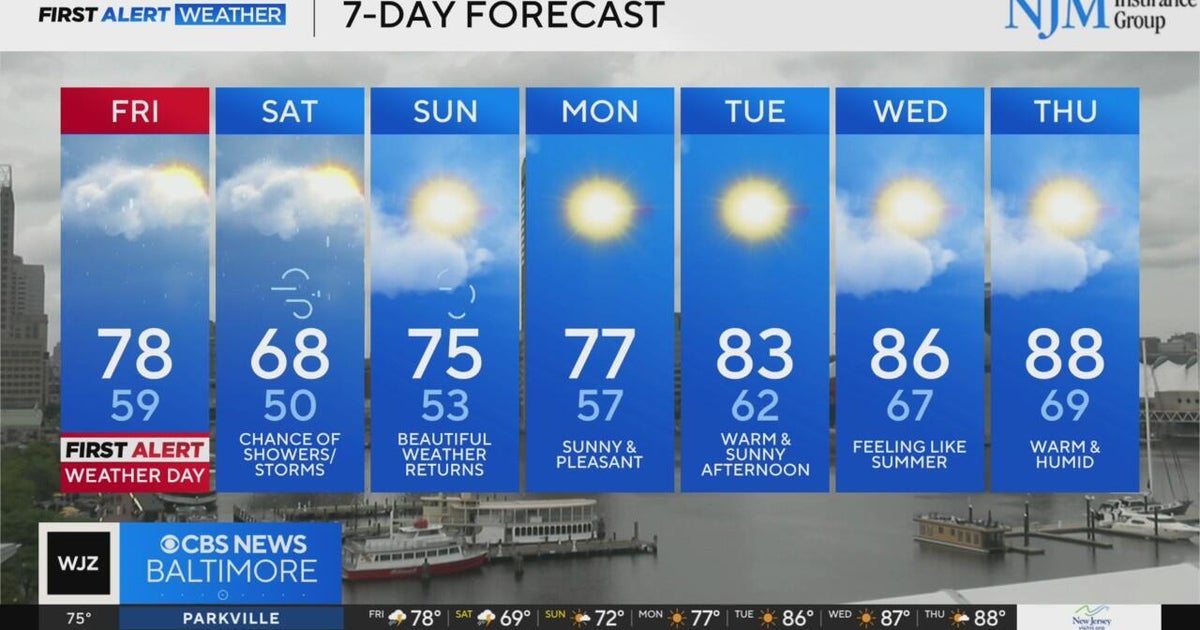 Stormy weather returns to Maryland on Friday - CBS Baltimore