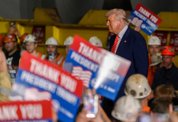 President Trump Holds Rally At US Steel Near Pittsburgh
