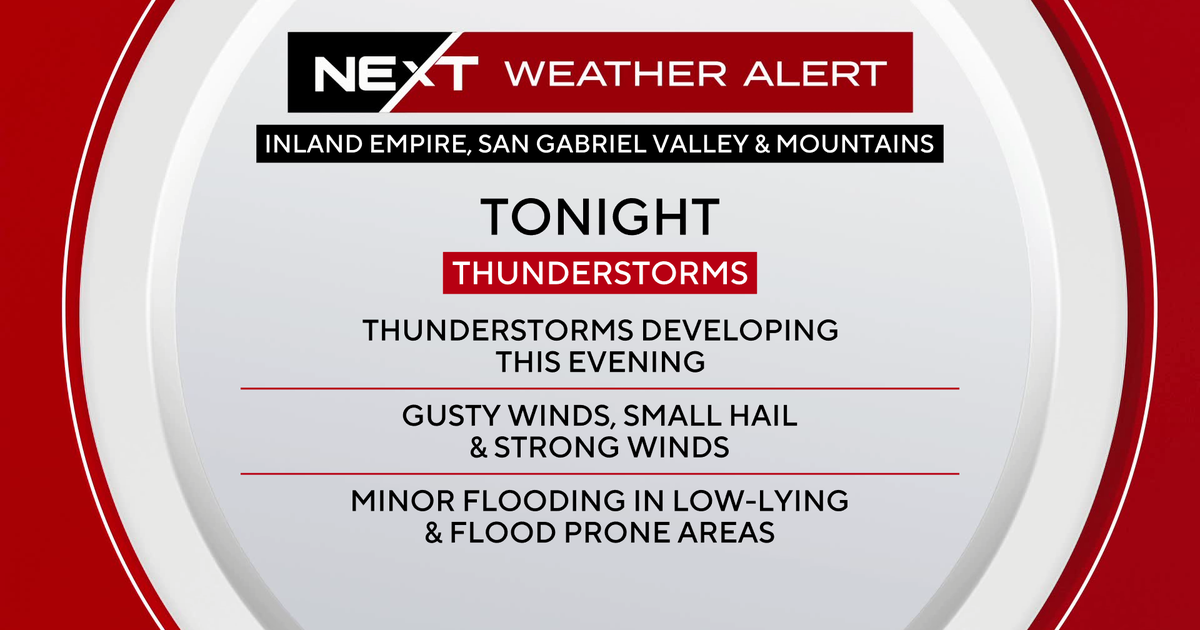 Thunderstorms With Hail Cause Flood, Wind Alerts Across Southern California