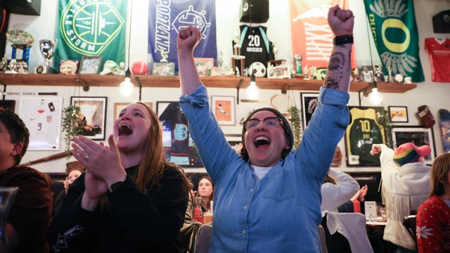 Fans Watch the Women's Final Four at "The Sports Bra" 