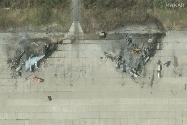 Close-Up View of Destroyed Tu-95 at Olenya 