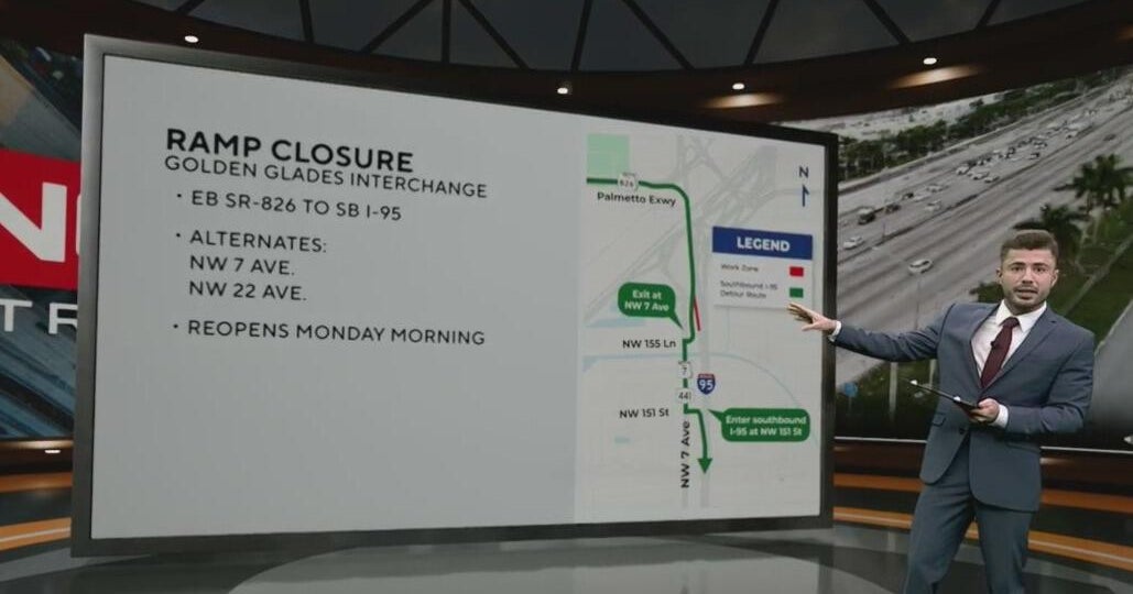Golden Glades ramp closure causing traffic delays