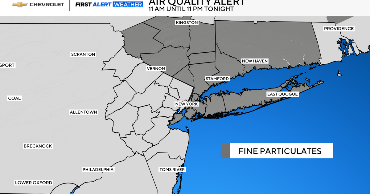 Map shows NYC air quality alert expands to Long Island today 