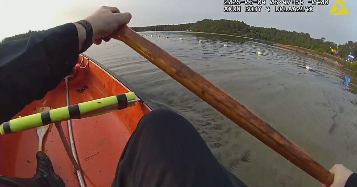 Video shows Plymouth police officers save unconscious kayaker in cold pond 