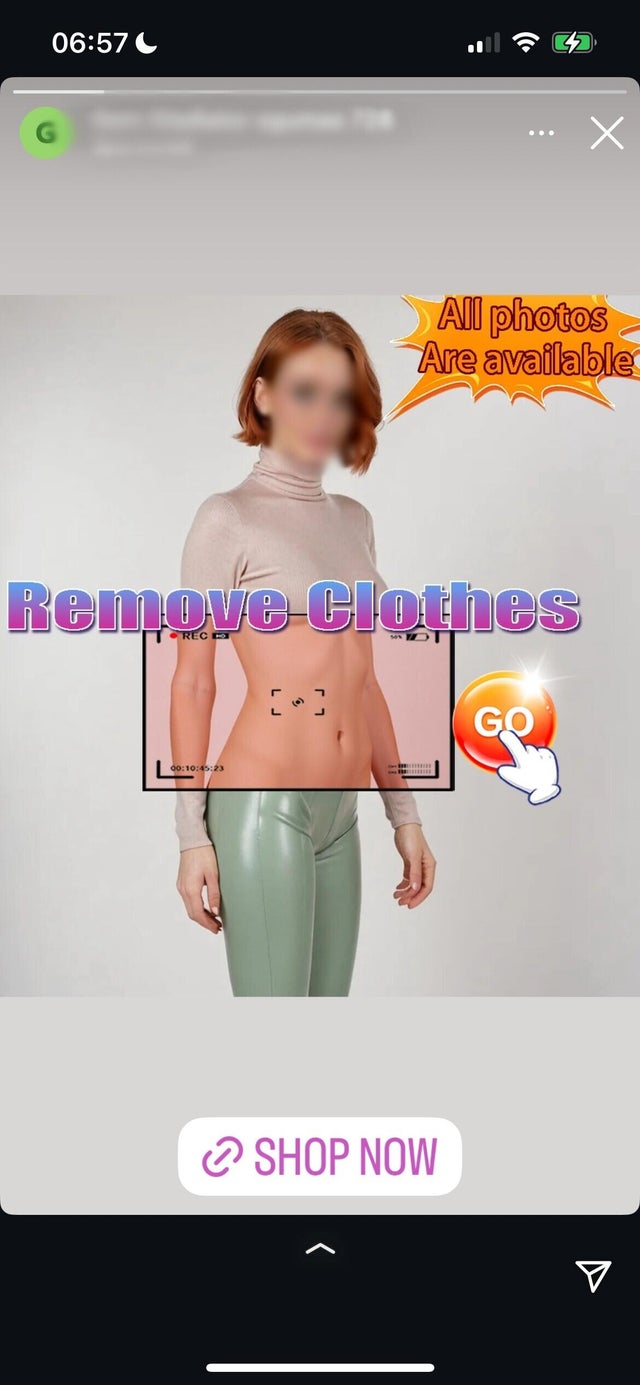 A close-up of a smartphone screen displaying an app interface, with a blurred image in the background