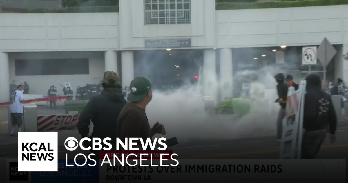 Unlawful assembly declared as protesters hit downtown Los Angeles in ...