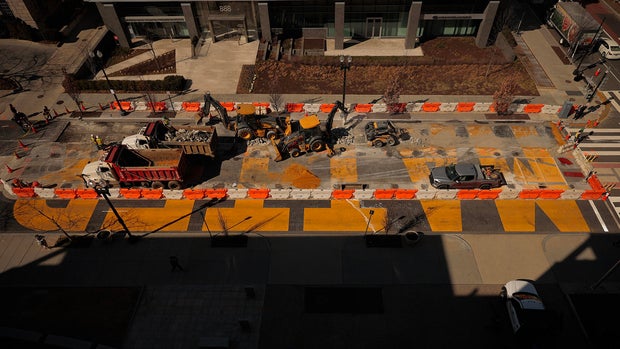Black Lives Matter Plaza Mural Removal Begins In Washington, D.C. 