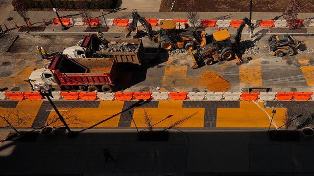 Black Lives Matter Plaza Mural Removal Begins In Washington, D.C. 