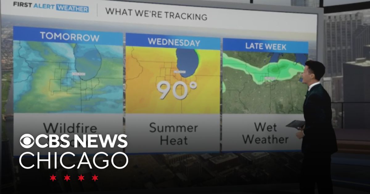 Wildfire smoke in Chicago on Tuesday, summer heat Wednedsay - CBS Chicago