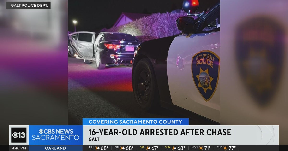 16-year-old arrested after leading officers on chase in Galt - CBS Sacramento