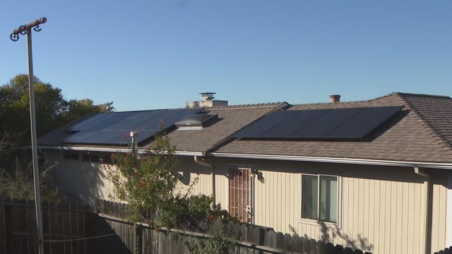 Solar Panels on a Home Roof 