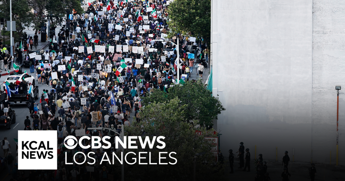 Protests over immigration operations reach sixth night in Los Angeles ...