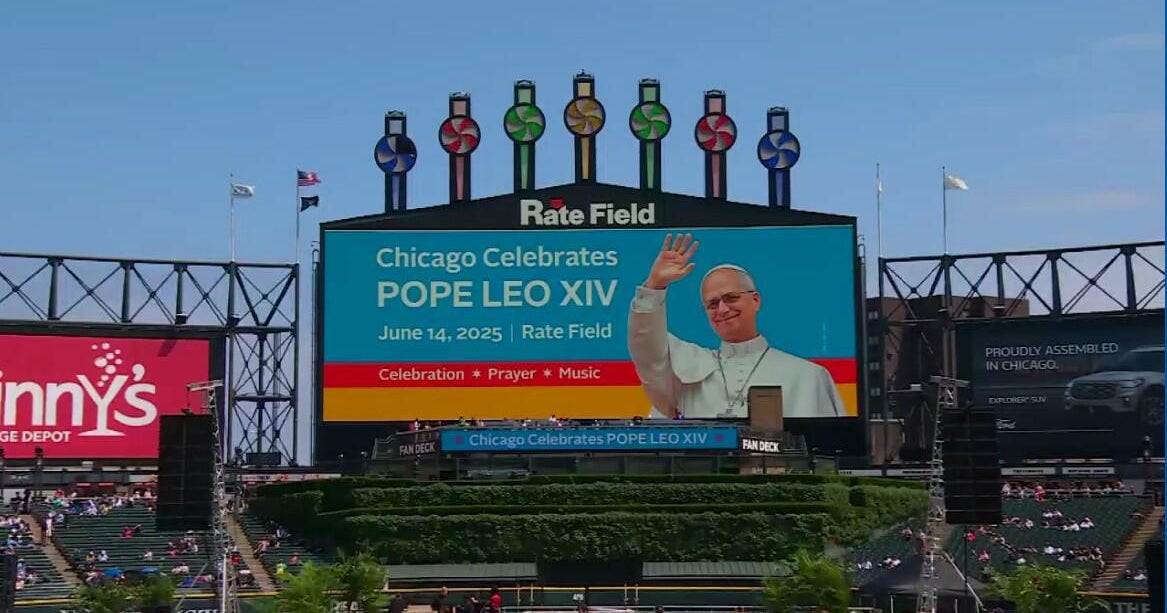 Pope Leo XIV delivers video message at Rate Field celebration 
