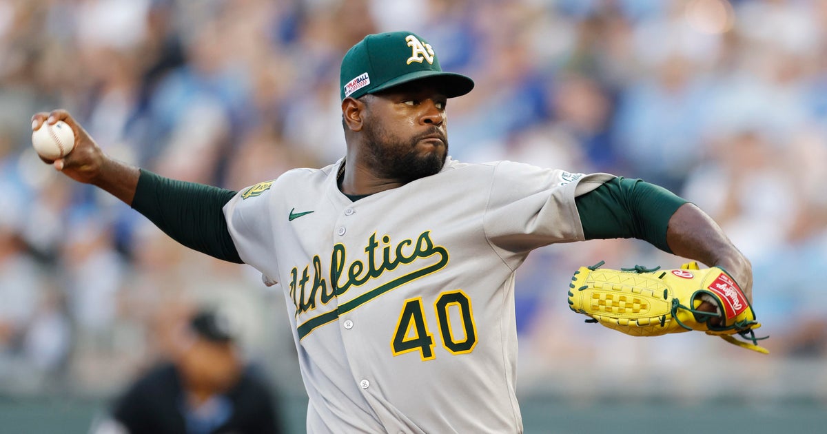 Athletics end 14-game road losing streak, beat Royals 6-4 