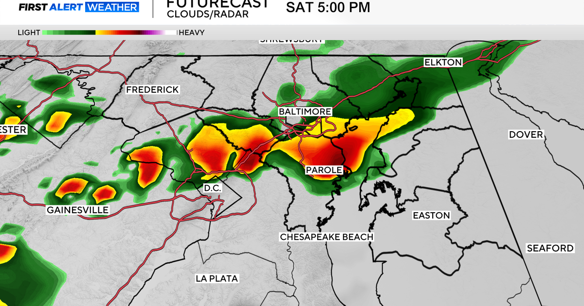 Afternoon Storms to Develop in Maryland Saturday 