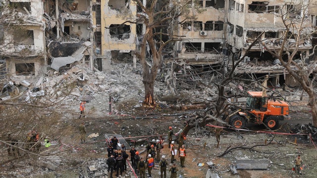 Aftermath of missile attack from Iran on Israel 