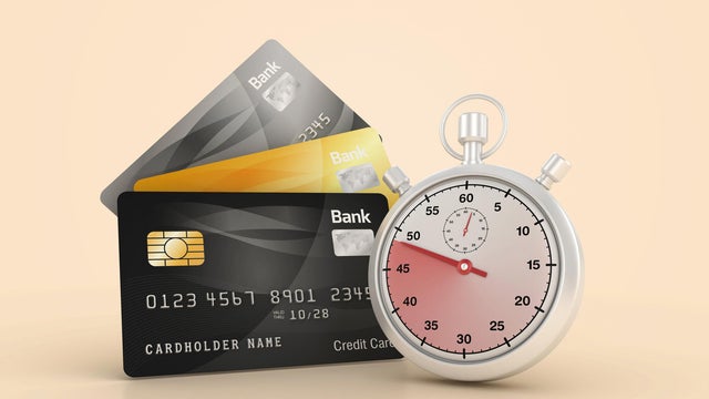 3D Stopwatch with Credit Cards 
