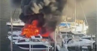 Two boats heavily damaged by fire in Coconut Grove