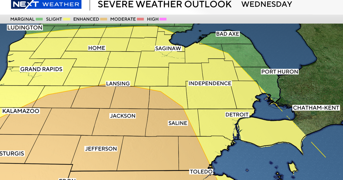 Severe storms hit Southeast Michigan on Wednesday 