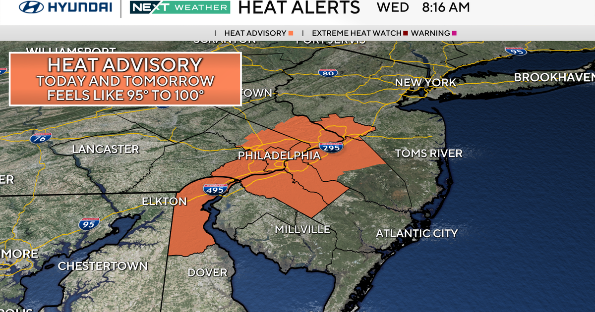 Heat advisory in effect, temps could feel like 100 degrees over next 2 days 