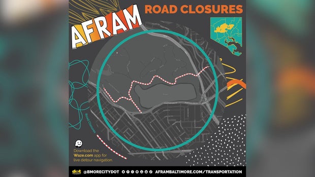AFRAM 2025 Baltimore Street Closures 