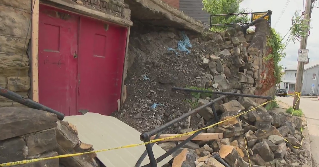 Residents concerned after part of Mount Washington church collapses 