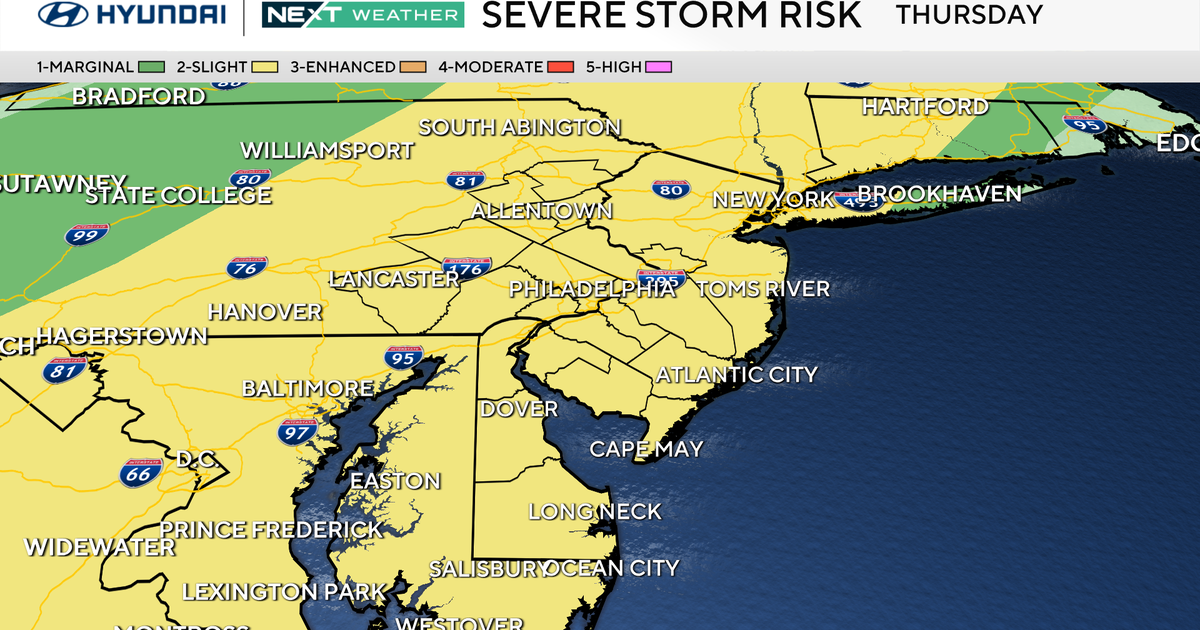Severe weather expected to hit Philadelphia region on Thursday 