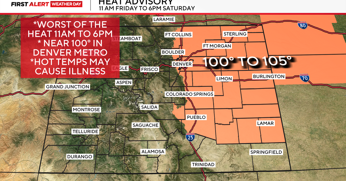 Denver, parts of Colorado under heat advisories with triple digit temps 