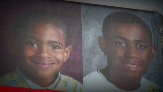 Left: Patrick Alford Jr., 7, in 2010; Right: A digitally produced age progression photo showing what Patrick may look like today at age 22 