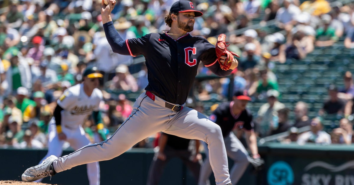 Slade Cecconi pitches Guardians to 3-0 win over Athletics 