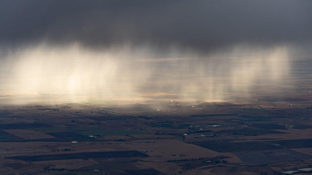 Rain shower over the Great Plains, northeastern Colorado. 