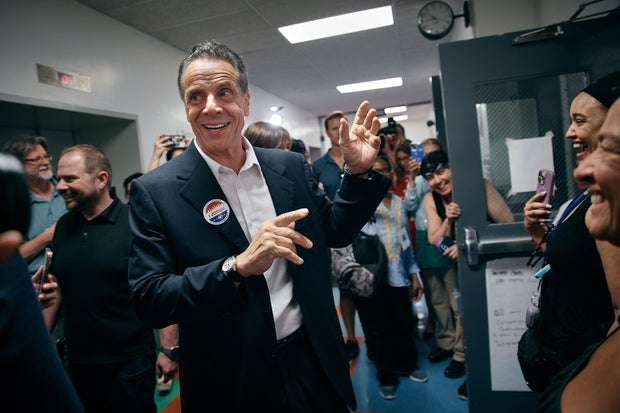 New York City Mayoral Candidate Andrew Cuomo Votes In The Democratic Primary 