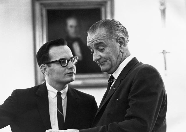 President Johnson With Bill Moyers 