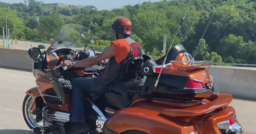 At age 71, a Pittsburgh area school bus driver takes to the road on his motorcycle, "You just enjoy it." 