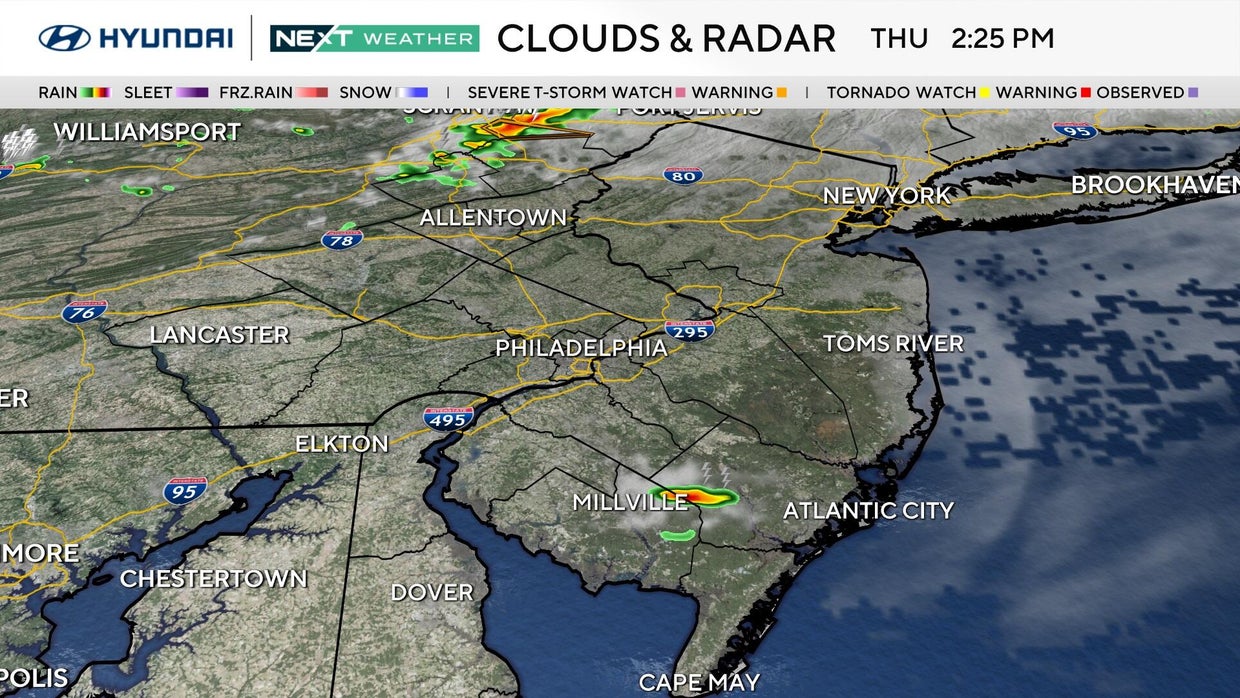 Strong storms possible in Philadelphia region as heat wave ends - CBS ...
