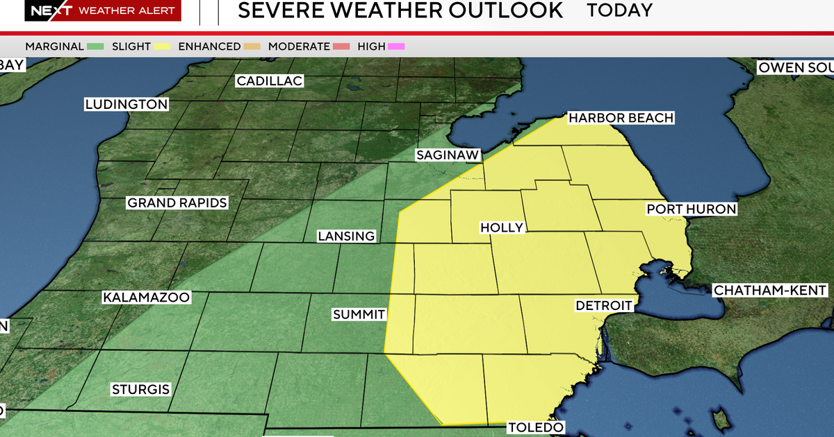 Severe storms possible throughout Southeast Michigan on Friday 