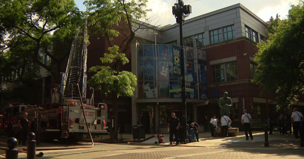 Fire breaks out on roof of DePaul University Student Center 