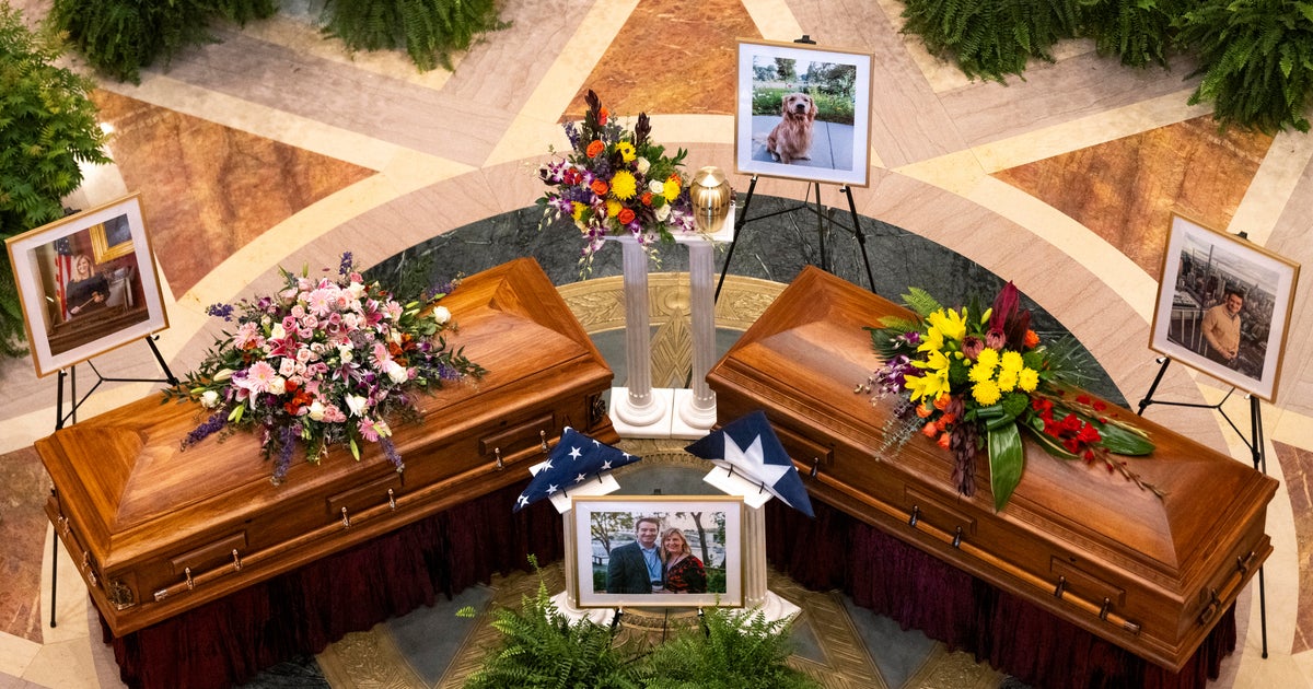 Slain Rep. Hortman's dog, Gilbert, remains by her side at State Capitol 