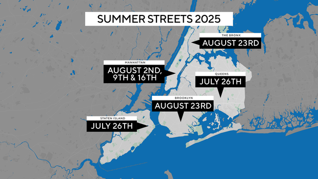 NYC Summer Streets 2025 map 