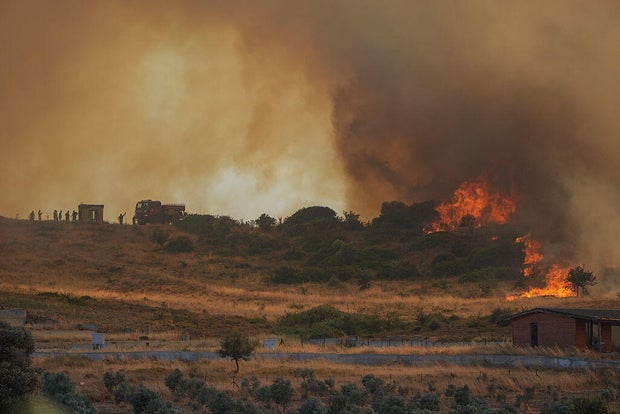 Fire combating efforts in Maquis Shrubland of Izmir continue 