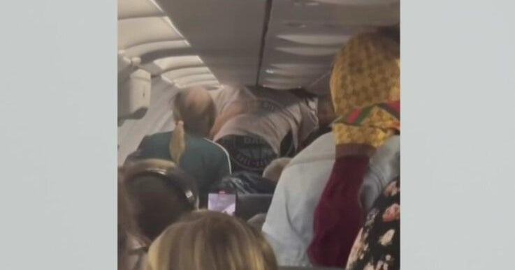 Video shows man attacking fellow passenger on Frontier flight at Miami International Airport