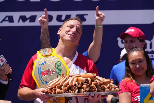 Nathan's Annual Fourth Of July Hot Dog Eating Contest Held In Coney Island 