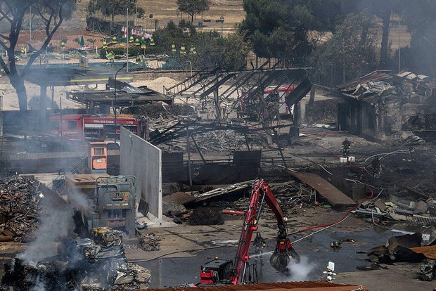 Explosion Rocks A Petrol Station In Rome