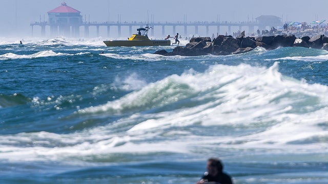 Newport Beach Lifeguards make a high amount of rescues due to big waves and strong rip currents that started 4th of July and continue into next week. 