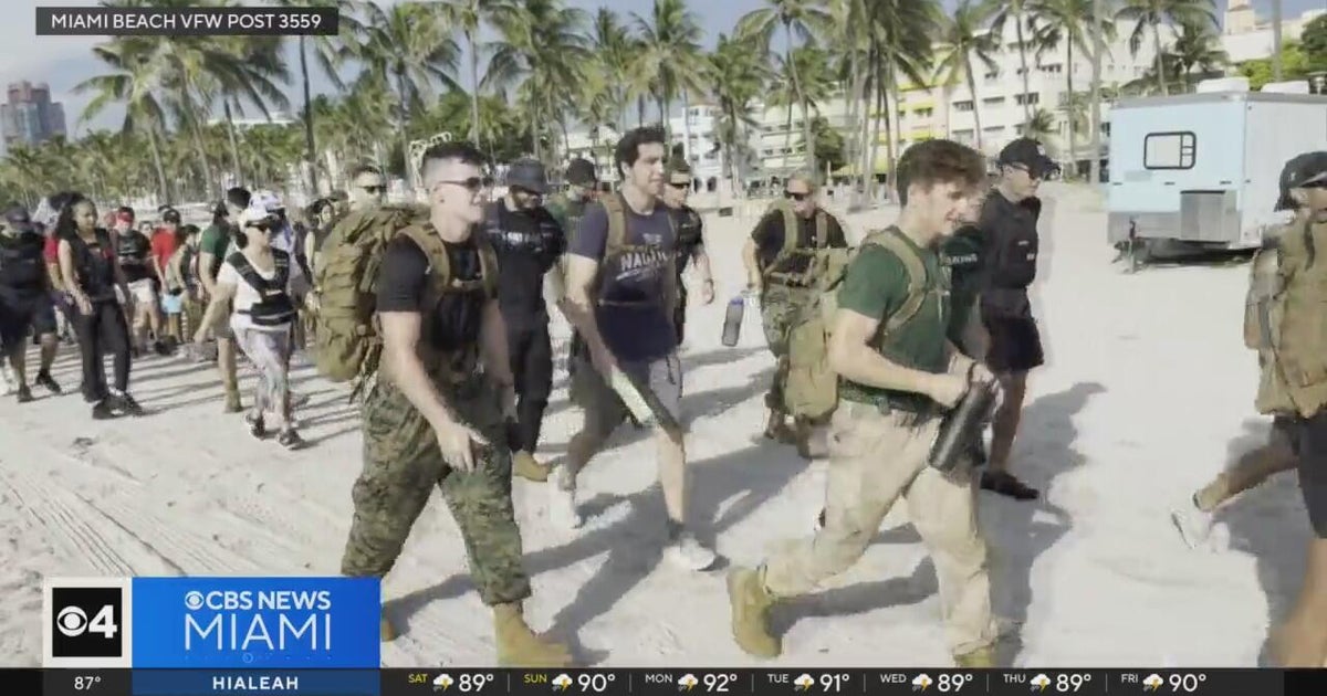 Veterans host 5K ruck in Miami Beach - CBS Miami