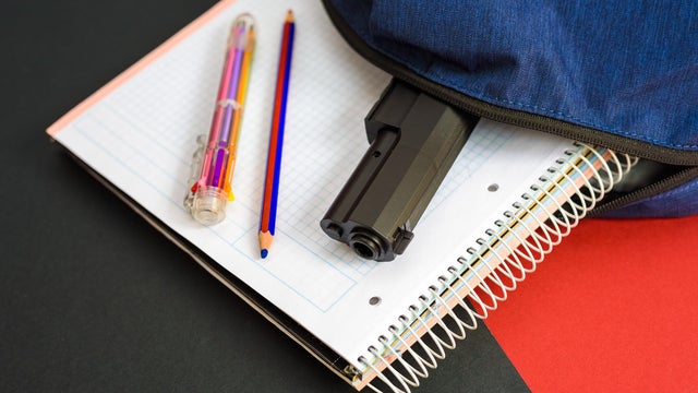 Students carry guns to class to protect themselves during shootings. 